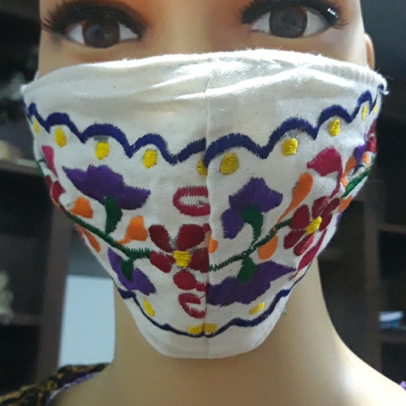 Hand Crafted Accessories - Mexican Embroidered Face Mask